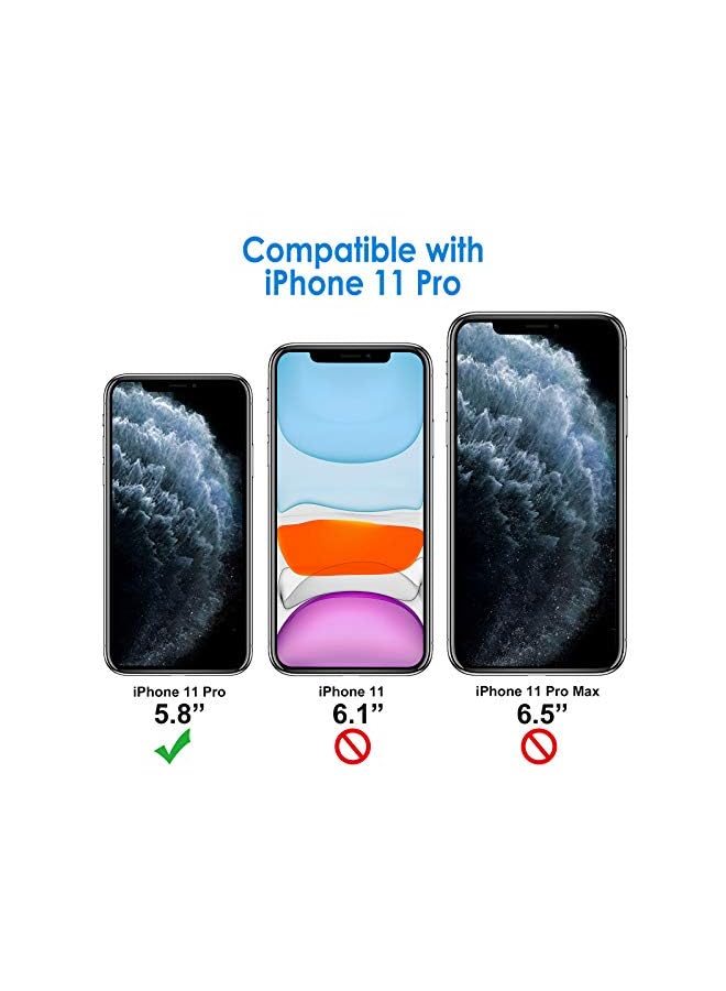 Jetech Case For Iphone 11 Pro (2019) 5.8-Inch, Shock-Absorption Bumper Cover, Anti-Scratch Clear Back (Black) - Image 2