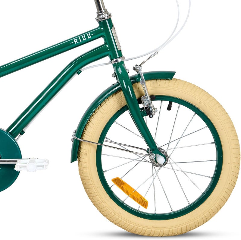 RIZZ Platinum Junior 16-Inch Kids Bike | 16-Inch Wheel Size | Adjustabe Seat | Training Wheels | Green - Image 4
