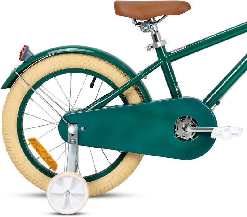 RIZZ Platinum Junior 16-Inch Kids Bike | 16-Inch Wheel Size | Adjustabe Seat | Training Wheels | Green - Image 3
