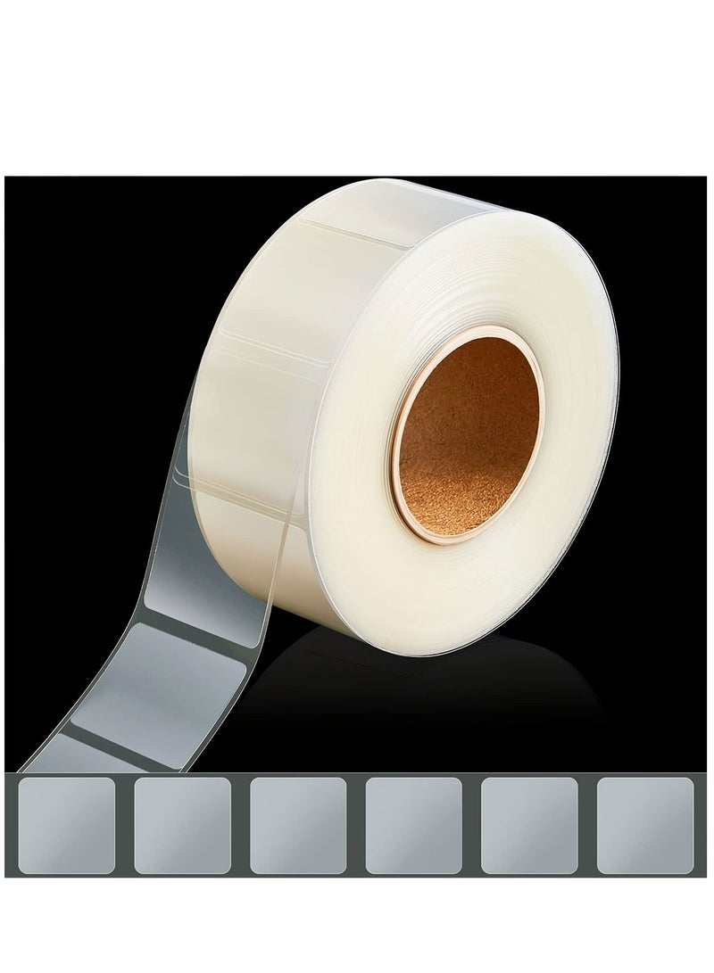SYOSI Label Protector Clear Seals Waterproof for Protecting Barcodes Numbers Clothes Food in Laboratory Library Office Supermarket 500 Pieces 1.96x1.96in - Image 1
