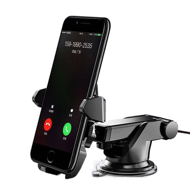 حامل جوال للسيارة مع قاعدة شفط تثبيت على فتحة التكييف ودوران 360 درجة باللون الأسود للطاولة للمكتب المنزلي للتنقل اليومي - Image 4