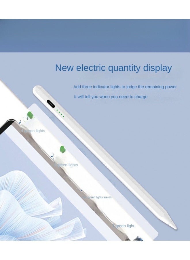2025 New iPad Pencil with Battery Display, No Offset, No Delay,Stylus Pen with Magnetic & Tilt-Sensitive Design & Fast Charging For Apple iPad 2018 and Later(White)