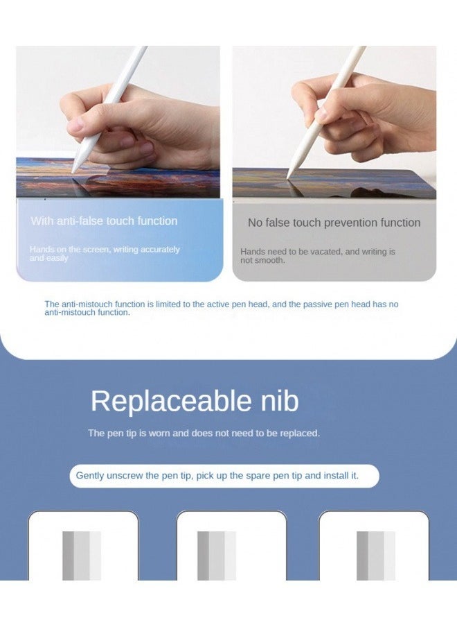 2025 New iPad Pencil with Battery Display, No Offset, No Delay,Stylus Pen with Magnetic & Tilt-Sensitive Design & Fast Charging For Apple iPad 2018 and Later(White)