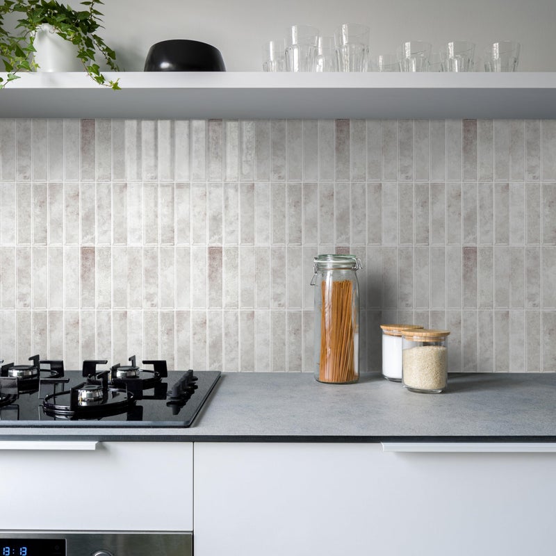Alwayspon 10 Sheets 12" x12inch Beige 3D Vinyl Backsplash Tiles, Self-Adhesive Peel and Stick Wall Tile Stickers Stick on Subway Tiles for Kitchen Bathroom Wall - Image 4
