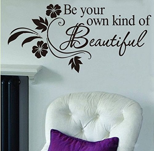 Picniva Be Your Own Kind of Beautiful Decals Flower Vine Wall Sticker Art Décor - Image 3