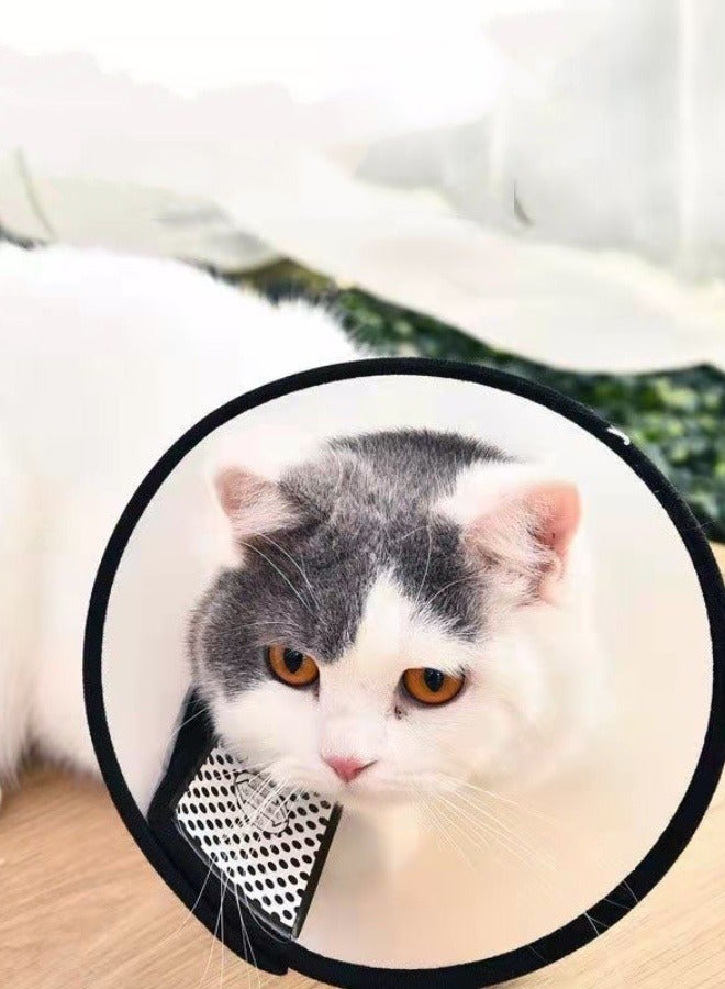 NeoStyle Cat and Dog Cone Collar, Adjustable Recovery Pet Cone, Plastic CElizabethan Collar Protects Wound Healing Practical Dog Cone, Pet Cone for Small, Medium Dogs(Neck(21-42cm)) - Image 1