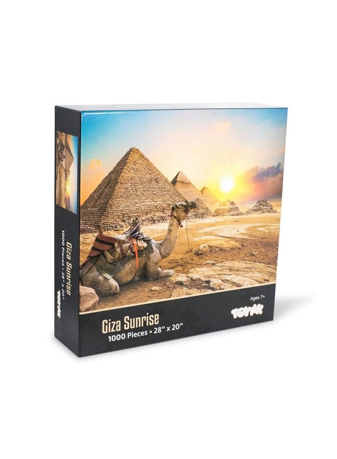 Giza Sunrise Ancient Egypt Pyramid Puzzle For Adults And Kids ; Difficult 1000 Piece Jigsaw Puzzle Toy ; Fun Quarantine Gift ; Interactive Brain Teaser Challenge For Game Night - Image 4