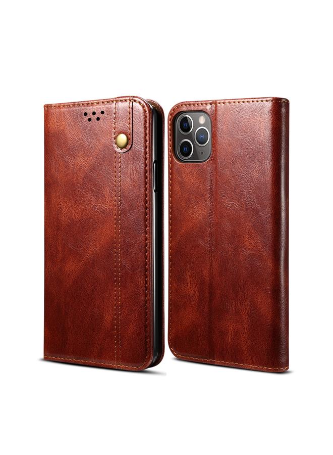 Zaboon Case For iPhone 11 Pro Simple Wax Crazy Horse Texture Horizontal Flip Leather Case with Card Slots & Wallet - Image 1