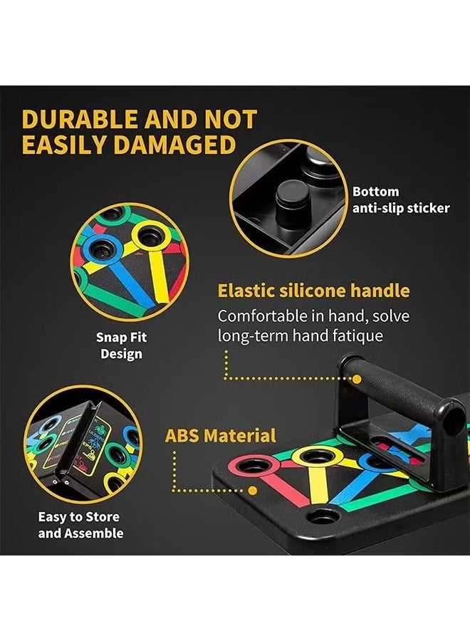 founder Push Up Board, Multi-Function 14 in 1 Push Up Bar, Foldable Push Up Handles for Floor to Strengthen Arms, Core and Back, Portable Home Gym Strength Training Equipment for Men and Women - Image 3