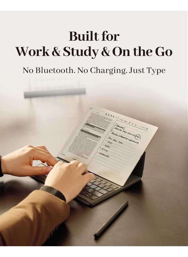 iFLYTEK Keyboard Case for iFLYTEK AINOTE 2, US QWERTY Layout with AI Voice Input Shortcut, Pogo Pin Connection, Protective Folio Design - Image 3