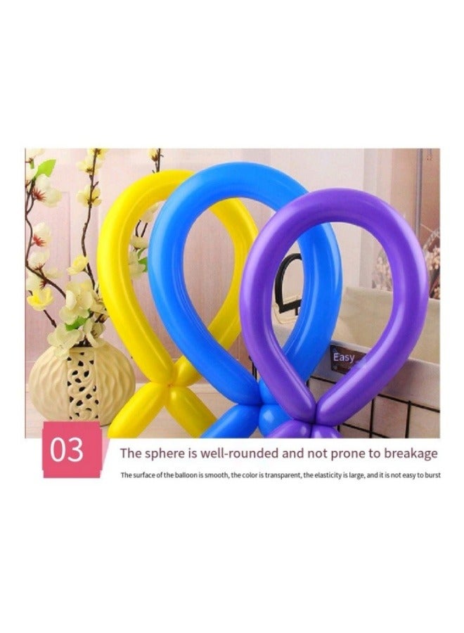 100 Pieces Long Balloons Thickened Modeling Balloons Magic Balloons Multicolor - Image 4