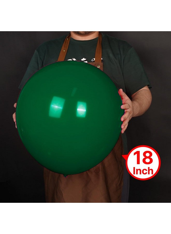 PartyWoo Dark Green Balloons 20 pcs 18 Inch Large Big Jumbo Giant Hunter Emerald Forest Green Latex Helium Balloons for Graduation Christmas Mardi Gras Birthday Party Decorations Green-Y56 - Image 2