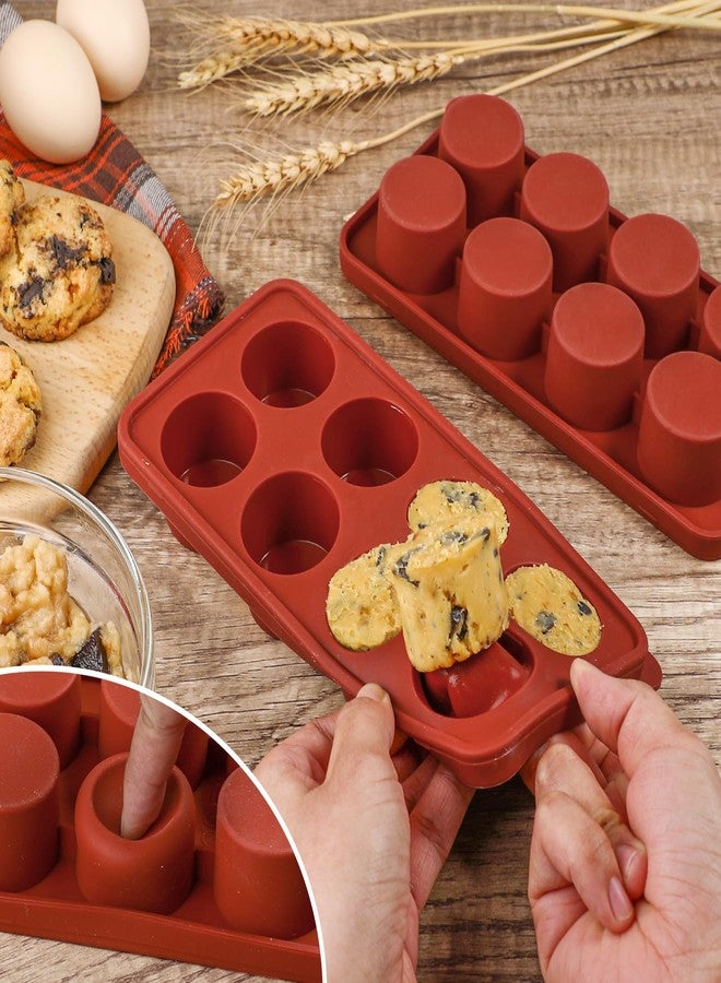 Webake Silicone Cookie Dough Freezer Tray with Lids, 2 Pack Cookie Dough Mold for Freezing and Storing Consistently Sized Cookies, Butter, Garlic, Sauce, Great for Portioned Baking Egg Bite, Peanut - Image 5