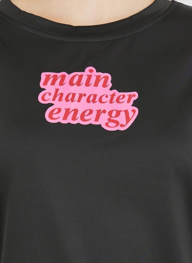 Take Two Slogan Print Regular Fit T-Shirt - Image 3