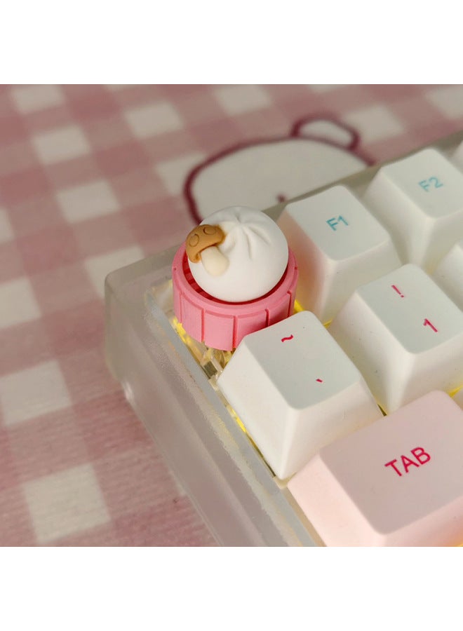 Cake Keycap Small Button Mini Keycap Steamer Food Food Play Magnetic Suction Separate Decompression Mechanical Small Steamer Bag 
