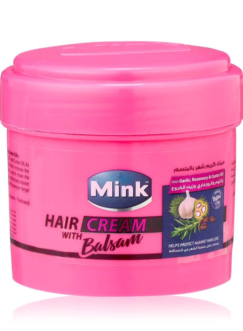 منك كريم مينك للشعر بلسم بالثوم وإكليل الجبل وزيت الخروع 200 مل - Image 1
