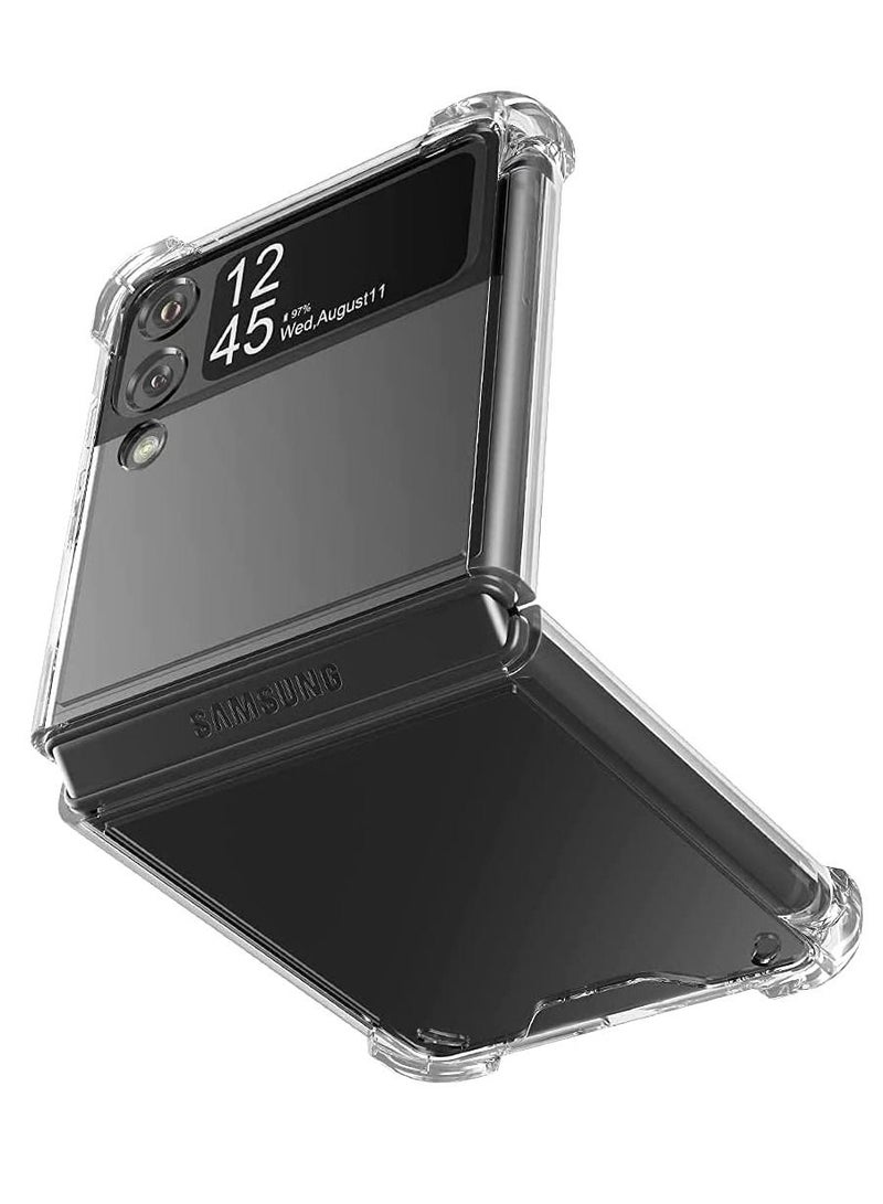 DUSALA Case for Samsung Galaxy Z Flip 3 5G Case Cover Clear Back Air Cushion Soft Silicone Shockproof Anti-Scratch Protective Bumper Shell Corner for Samsung Galaxy Z Flip3 5G - Image 5