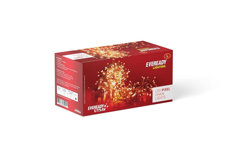 Eveready EVEREADY Pixel Led Ladi Decorative and Festive Lighting High Brightness Bis Approved Made in India Warm White Blue Red 10 Meter - Image 1