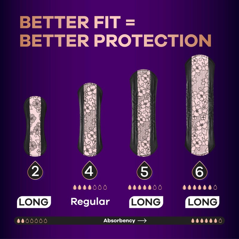 Always Discreet وسادات البالغين غير المرئية من ألويس ديسكريت بوتيك لعدم التحكم في البول وما بعد الولادة للنساء، الحجم 5، ثقيلة طويلة، 28 عدداً × 3 عبوات (84 عدداً إجمالاً) (قد يختلف التعبئة) - Image 4