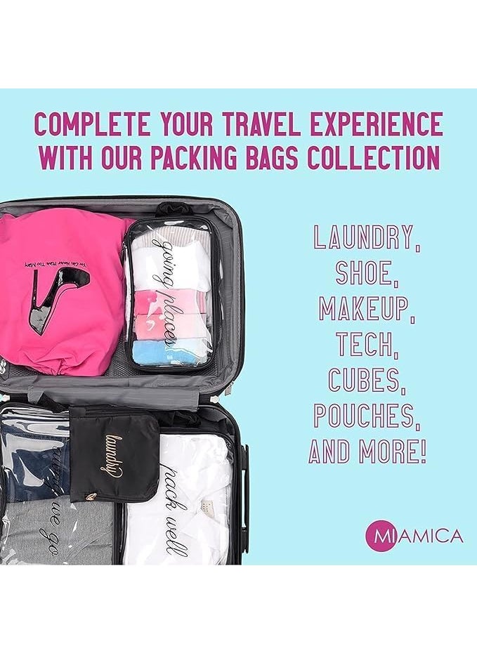 Miamica Miamica Shoe Bag Blue Butterfly  11 x 9 x 025  Cute Shoe Bag for Women Protects Footwear and Luggage  Shoe Bag with Interior Divider  Fits 12 Pairs of Shoes m32156  - Image 5