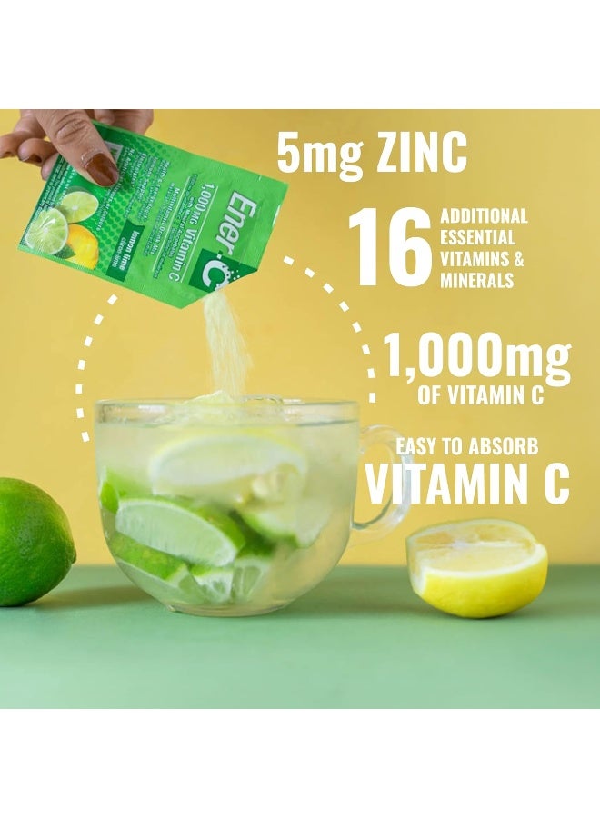 Ener-C Multivitamin Drink Mix - Vitamin Packets for Water, Electrolytes Powder Packets, Vitamin Drink Mix, Hydration Liquid Mix, Immune Booster for Adults, Healthy Energy - Lemon Lime, 60 Count - Image 4