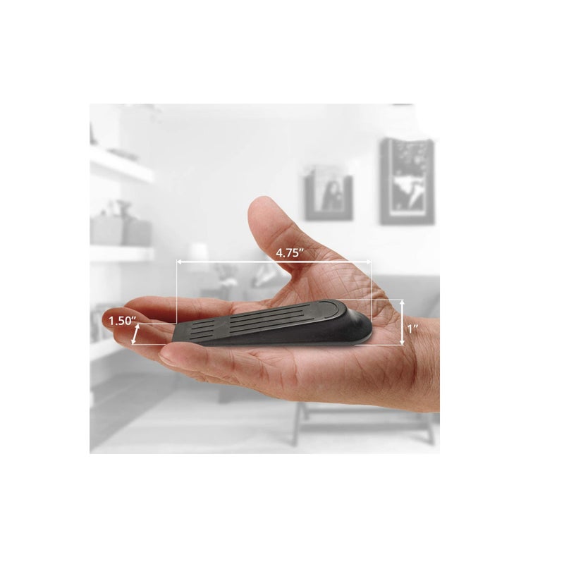 SOLARAE Door Stop Wedge Flexible Door Stopper Rubber 4Pack Home Premium Smart Stackable Slip Resistant Heavy Duty Design 100% Non Toxic Odorless Doorstops Work on All Surfaces Carpet Floors - Image 4