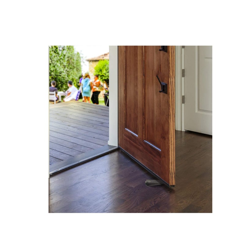SOLARAE Door Stop Wedge Flexible Door Stopper Rubber 4Pack Home Premium Smart Stackable Slip Resistant Heavy Duty Design 100% Non Toxic Odorless Doorstops Work on All Surfaces Carpet Floors - Image 5
