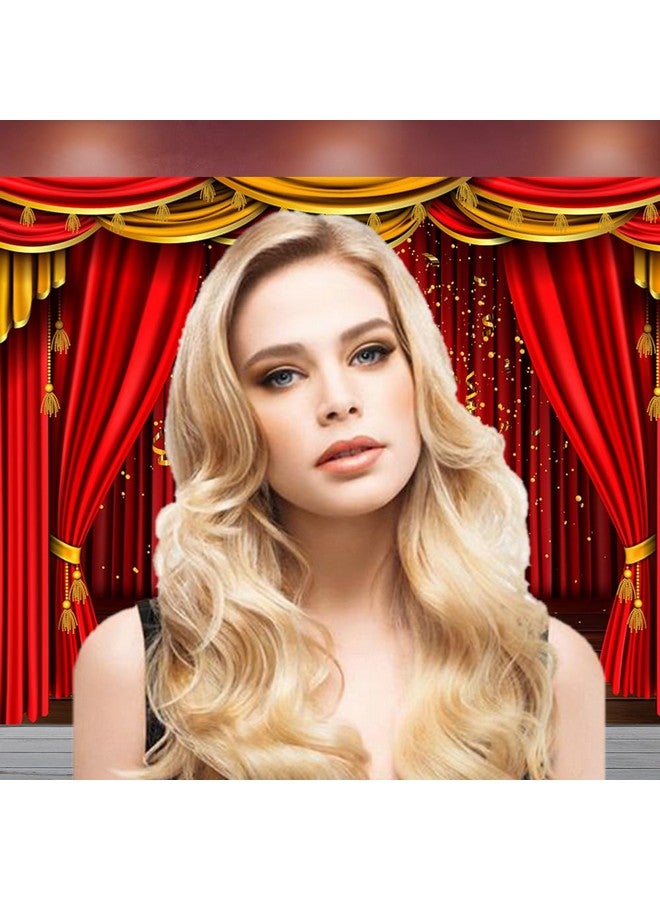 Fanghui 3D Rendering Theater Stage Theme Photo Banner Red Tent Gold Photography Backdrop For Congratulations Graduates Wedding Birthday Party Decoration Supplies 7X5Ft - Image 4