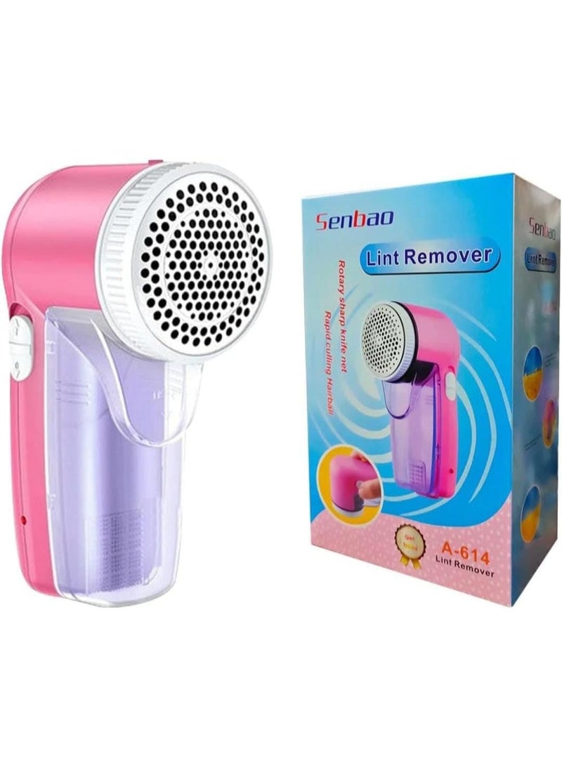 Rechargeable Electric and Battery-Powered Lint Remover – Compact and Stylish Design – Pink Color - Image 1