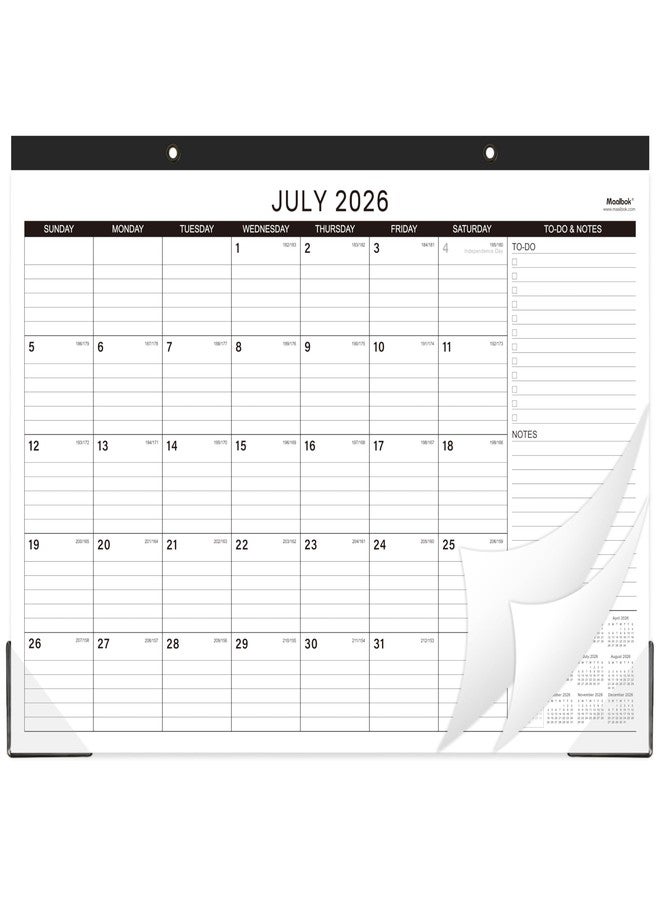 مايبوك تقويم مكتبي 2026-2027 - تقويم حائط 18 شهرًا 2026-2027، من يوليو 2026 إلى ديسمبر 2027، بمقاس 17 × 12 بوصة، ورق سميك، تجليد حلزوني مزدوج، مع علاقة، تواريخ جوليان - Image 1