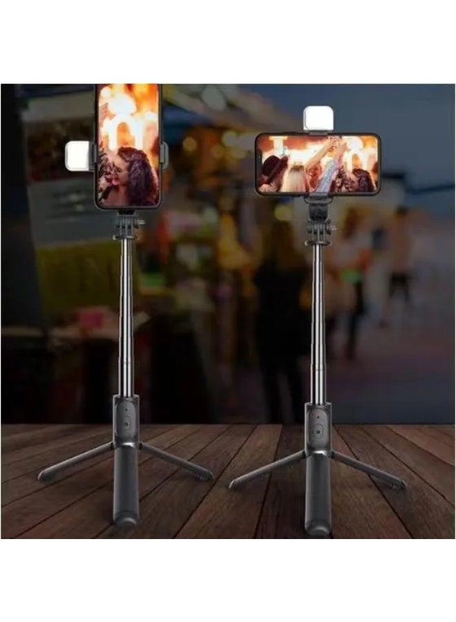 Bluetooth Selfie Stick with Fill Light and Wireless Remote Control for Smartphones Extendable 100cm Portable Selfie Stick with Adjustable Brightness for Photos and Videos - Image 3