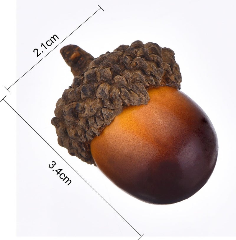 Pangda 60 Pack Artificial Acorns Lifelike with Acorn Cap for Crafts Simulation Mini Acorn for Thanksgiving Decoration Christmas Tree DIY Wedding House Decor(Brown) - Image 3