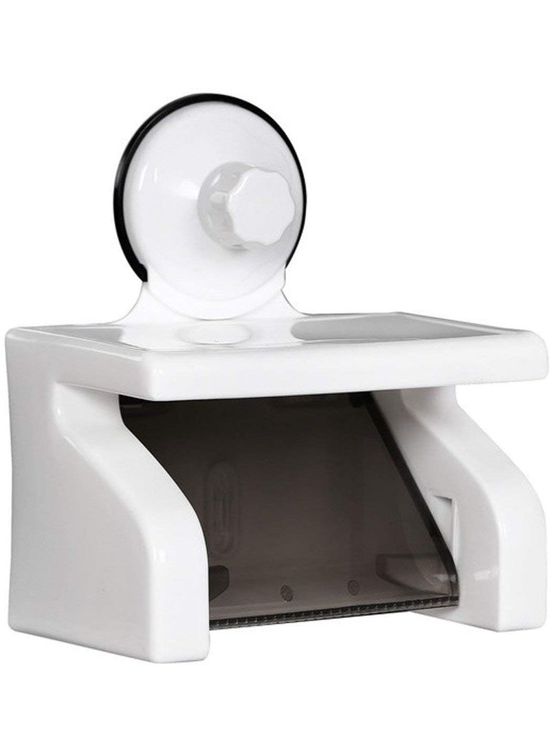 VIPREKHO - VIPREKHO 2 in 1 Toilet Paper Holder Stand Wall Mounted Kitchen Bathroom Tissue Roll Box with Mobile Stand Rack Waterproof Toilet Paper Holder Dispenser Pack of 1 - Image 1