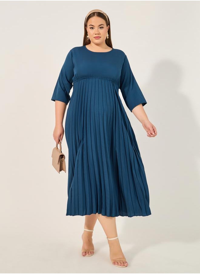 Styli Pleated Midi Dress  - Image 1