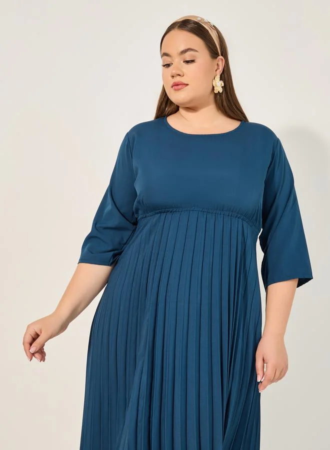 Styli Pleated Midi Dress
