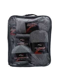 AUTOSMART 9-Piece Soft Microfiber Scratch-Resistant Reusable Car Wash Kit with Storage Bag Grey FLD-TZ010  - Image 2