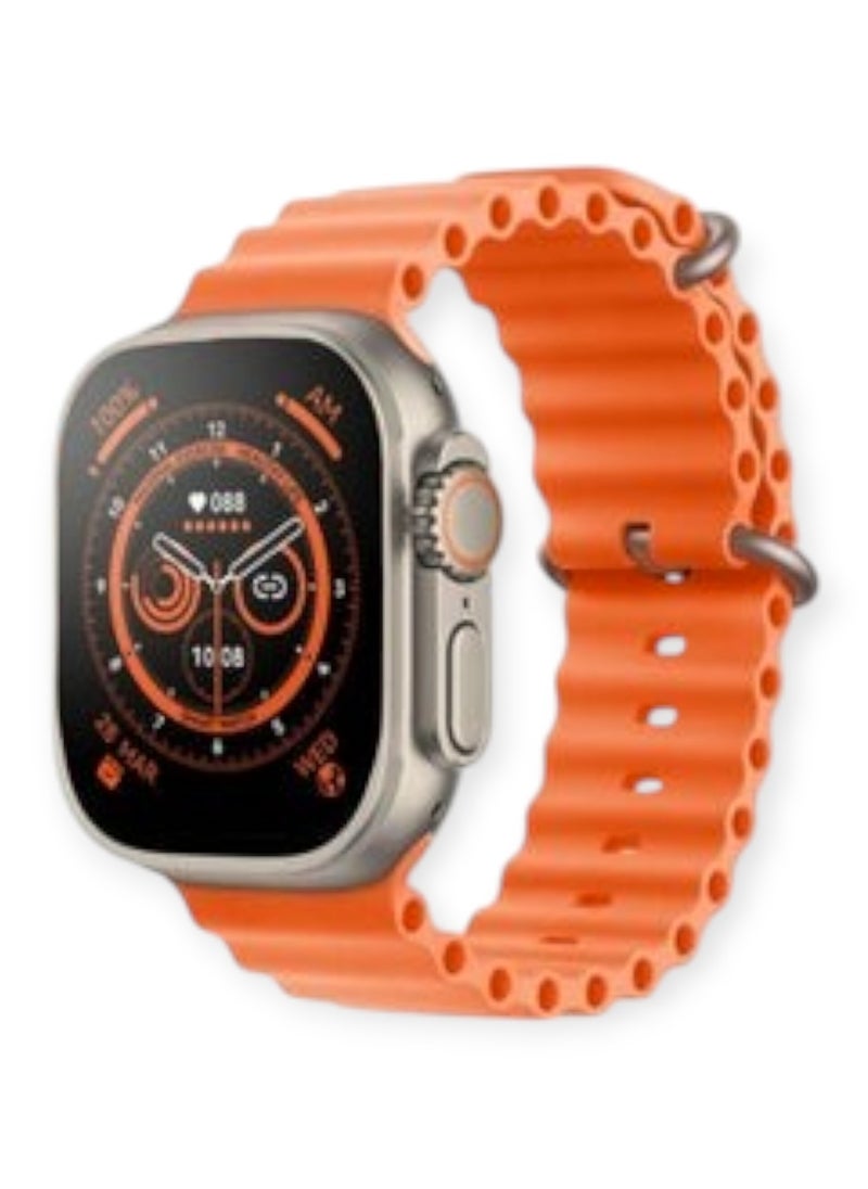 Generic M8 Pro Ultra Smart Watch with 4 Bands | S8 49mm 1.93in | compass | NFC | IP68 Water Resistant | Smart Sensor | Smart watch with an ocean bracelet  - Image 1