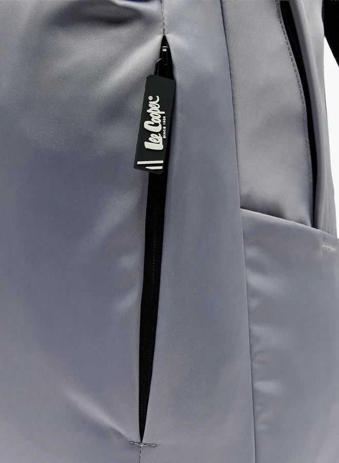 Lee Cooper GREY Solid School Backpack For Kids 13 Years+ With Padded Shoulder Straps  | Best Price UAE