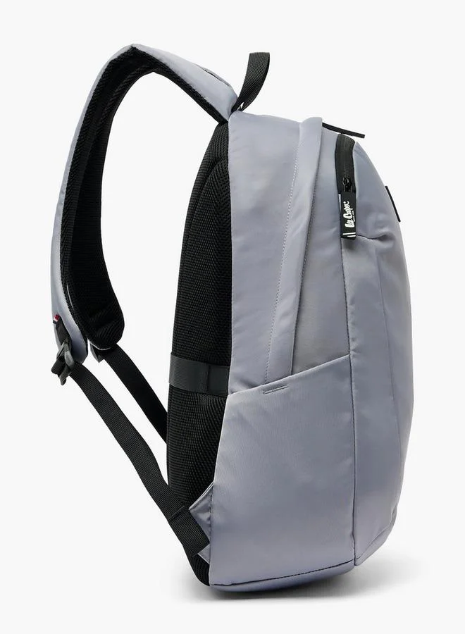 Lee Cooper GREY Solid School Backpack For Kids 13 Years+ With Padded Shoulder Straps  | Best Price UAE