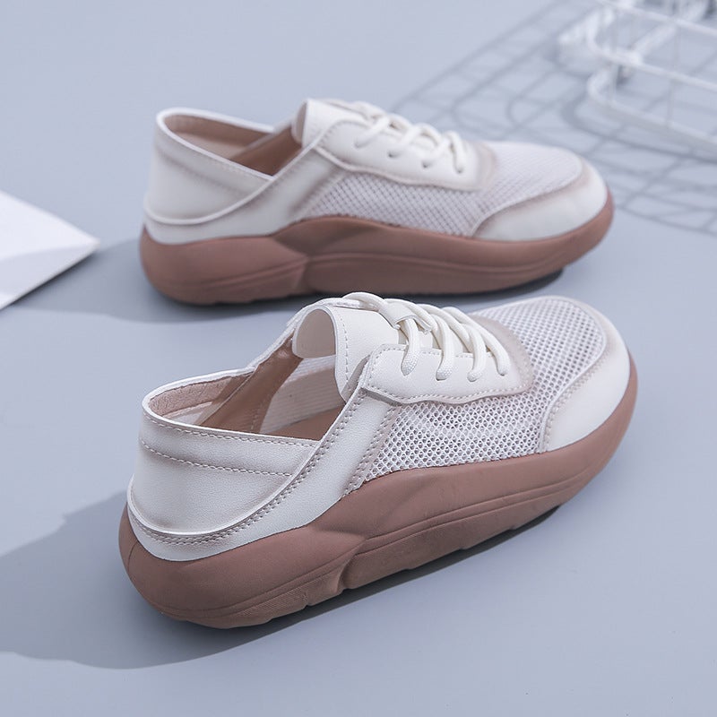 2024 Summer Korean Fashion Breathable Sandals for Women Cr 602m white