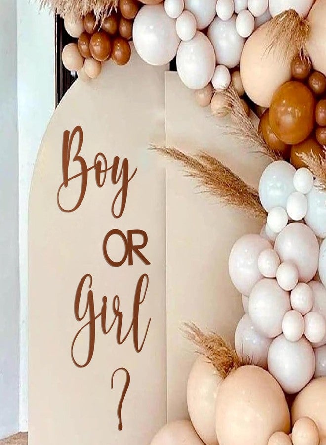 JarThenaAMCS لافتة كشف جنس المولود (ولد أم بنت) من JarThenaAMCS، لون بني، مصنوعة من اللباد، تُستخدم كخلفية لحفلات استقبال المولود، أو كخلفية لحفلات أعياد الميلاد الأولى، أو كقوس ديكور، أو كدعامة تصوير جدارية. - Image 5