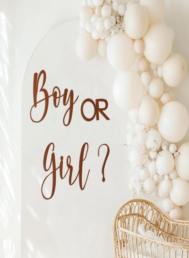 JarThenaAMCS لافتة كشف جنس المولود (ولد أم بنت) من JarThenaAMCS، لون بني، مصنوعة من اللباد، تُستخدم كخلفية لحفلات استقبال المولود، أو كخلفية لحفلات أعياد الميلاد الأولى، أو كقوس ديكور، أو كدعامة تصوير جدارية. - Image 4