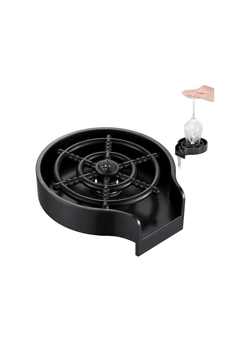 Spaceshoop Glass Rinser for Kitchen Sink Cup Cleaner for Sink Faucet Glass Bottle Washer Cleaner for Bar Sinks Kitchen Sink Accessories Automatic Cup Washer  - Image 1