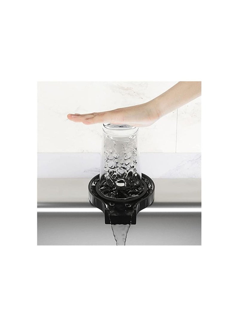 Spaceshoop Glass Rinser for Kitchen Sink Cup Cleaner for Sink Faucet Glass Bottle Washer Cleaner for Bar Sinks Kitchen Sink Accessories Automatic Cup Washer  - Image 3