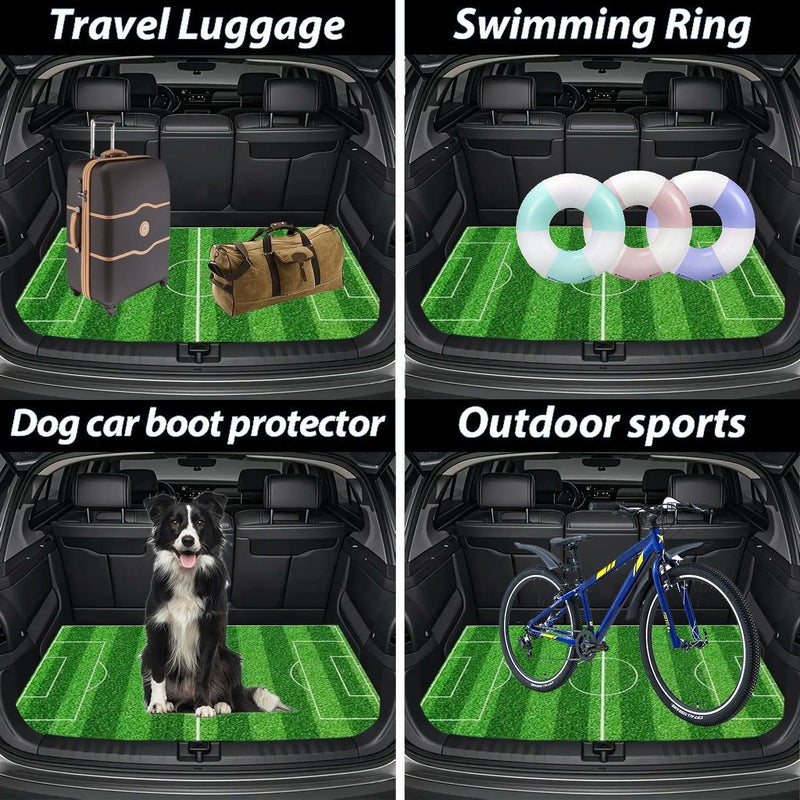 Football Pattern Trunk Mat 30x40 Inch Durable Car Liner Protects Cargo Area Reduces Wear Stylish Vehicle Interior Upgrade - Image 5