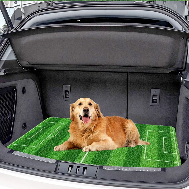 Football Pattern Trunk Mat 30x40 Inch Durable Car Liner Protects Cargo Area Reduces Wear Stylish Vehicle Interior Upgrade - Image 4