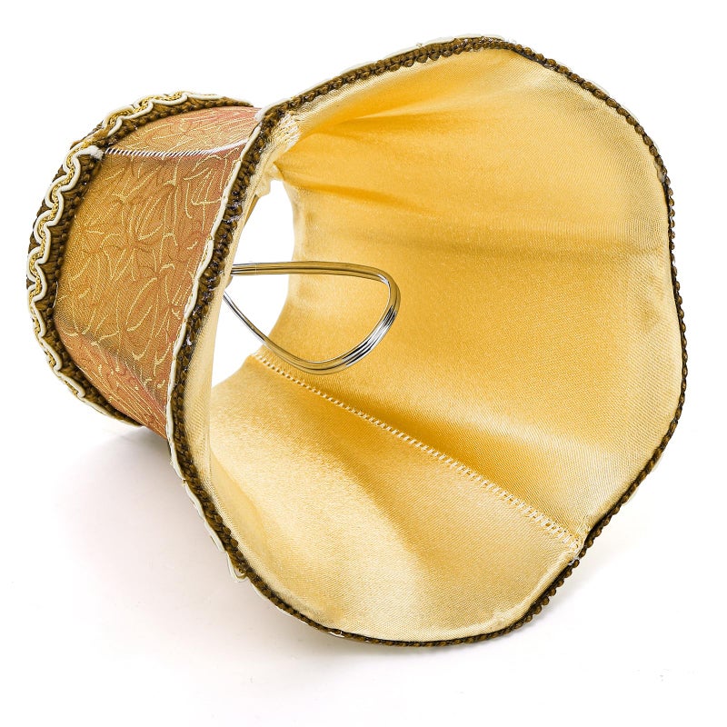 Hedume 6 Pack European Lamp Shade, Modern Clip On Droplight Wall Lamp, Chandelier Clip on Fabric Drum Lamp Shade for Table Candle Wall Light Replacement - Image 3