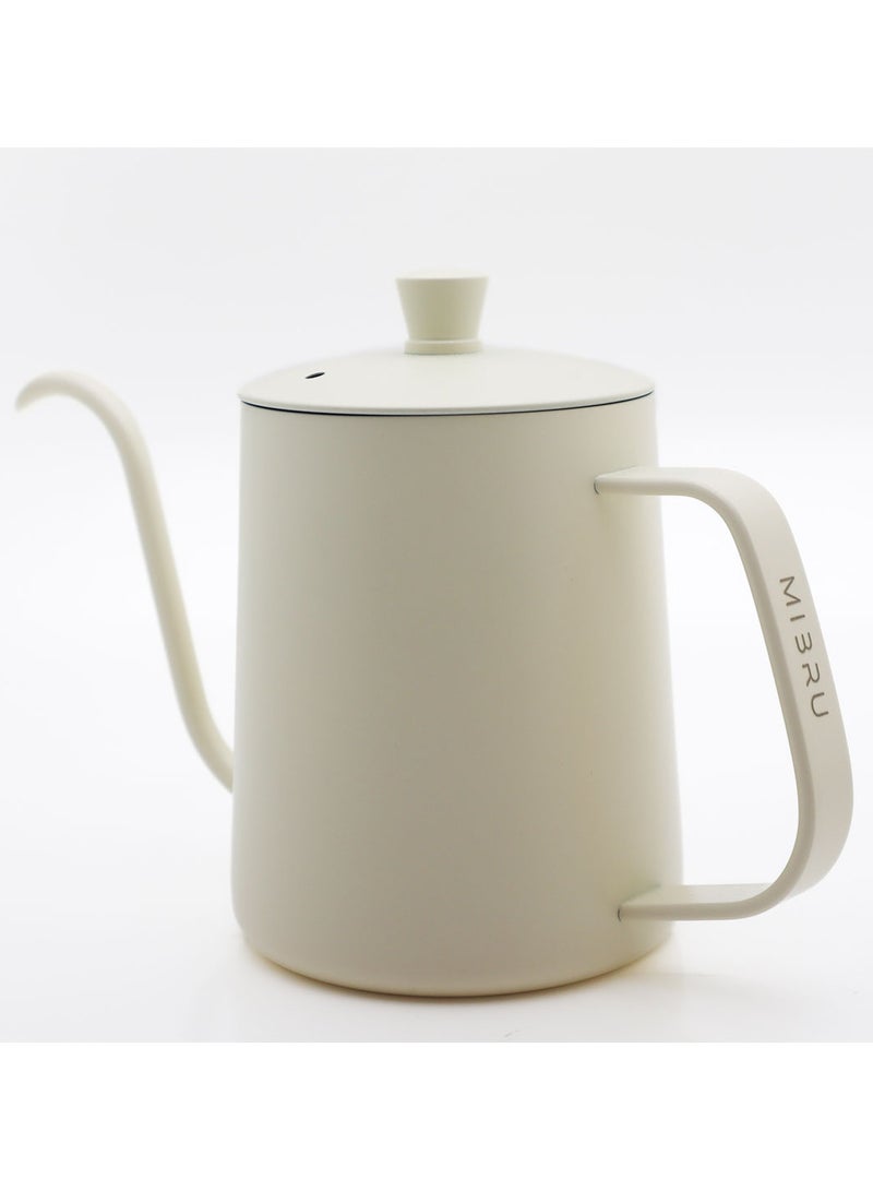 ميبرو إبريق شاي بتصميم معقوف مناسب للتقطير اليدوي أبيض 600ملليلتر - Image 1