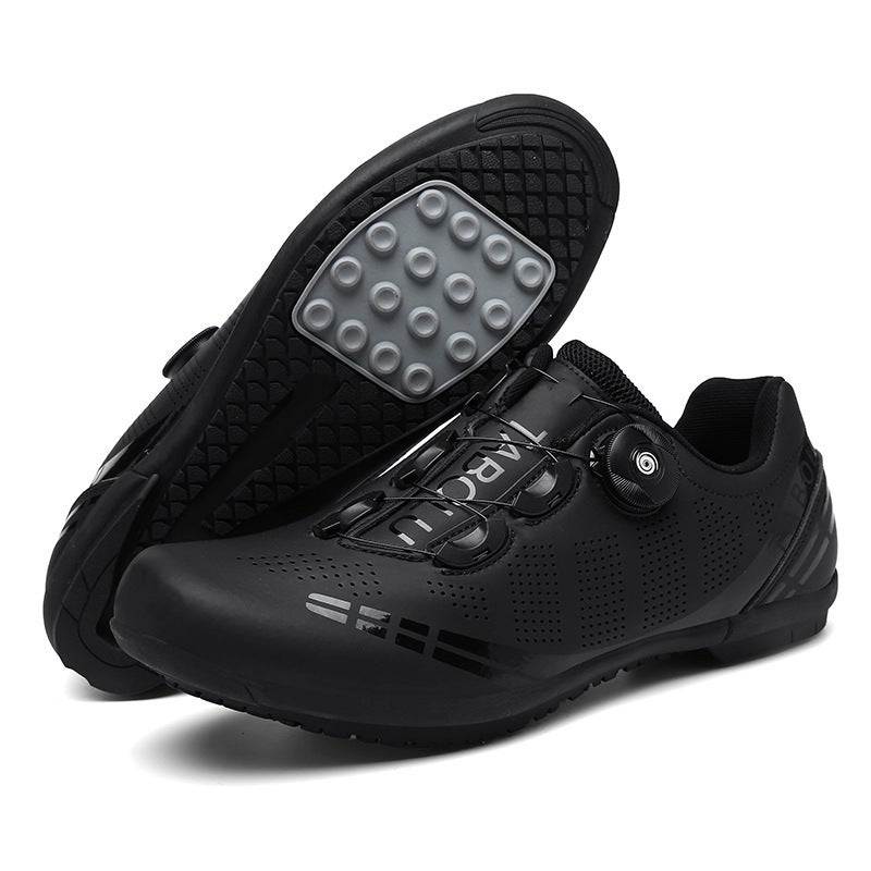 Generic Cycling Shoes Mountain Bike Lock Shoes Unlocked Shoes Spinning Hard Bottom Riding Shoes Mens and Womens Sneakers Black rubber bottom