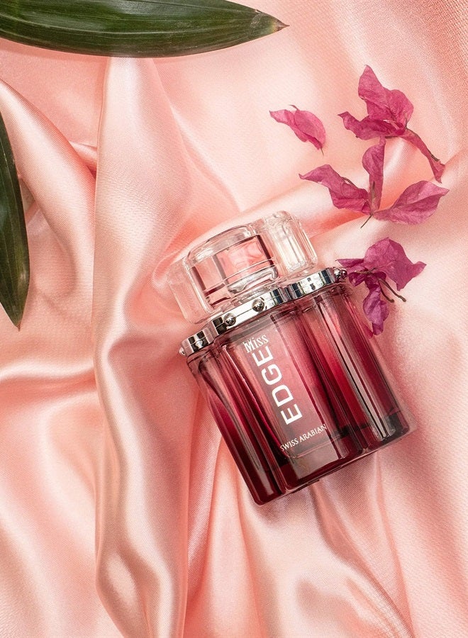 SWISS ARABIAN ميس إيدج - منتجات فاخرة من دبي - عطر بخاخ شخصي يدوم طويلاً ومدمن - رائحة مغرية، توقيع عطر - العطر الفاخر من العربية - 3.4 أونصة - Image 1